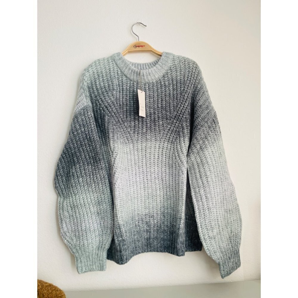 NWT a new day blue chunky knit sweater oversized sleeve